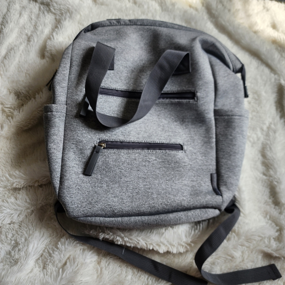 Bananafish Studio Diaper Bag Baby Infant Gray Backpack with Changing Pad Pocket